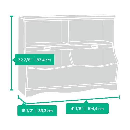 Sauder Pogo Bookcase/Footboard - Soft White