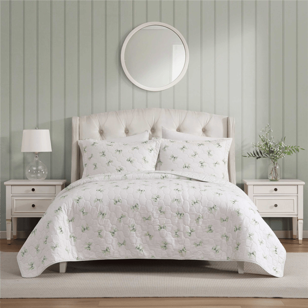 Laura Ashley® Bouncy Bows Reversible Qulit Set - image 