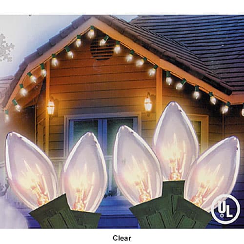 Transparent C9 Christmas Lights - Set of 25