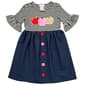 Girls &#40;7-16&#41; Bonnie Jean Multi Apple Applique School Dress - image 1