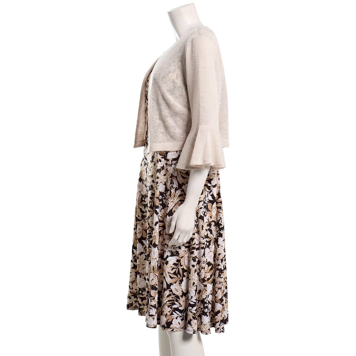Petite Perceptions Ruffle Sleeve Floral Shift Jacket Dress
