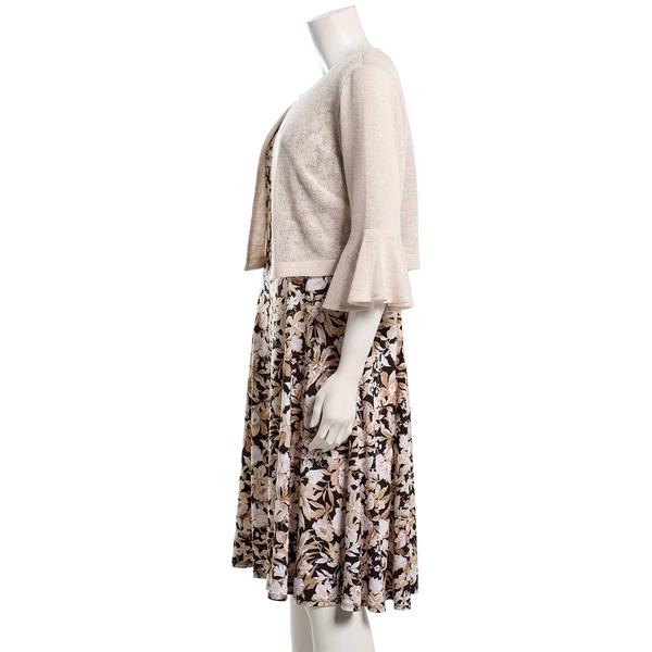 Petite Perceptions Ruffle Sleeve Floral Shift Jacket Dress