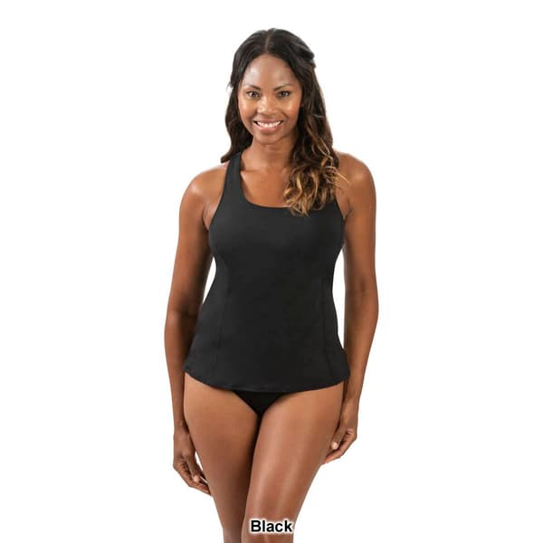 Womens Dolfin&#174; Aquashape Solid Twist Back Tankini Swim Top