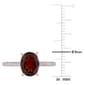 Gemstones Classics™ 14kt. Rose Gold Oval Garnet & Diamond Ring - image 5