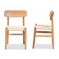Baxton Studio Raheem Brown Hemp & Wooden 2pc. Dining Chair Set - image 3