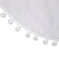 Northlight 36in. White Christmas Tree Skirt With a Pom Pom Border - image 4