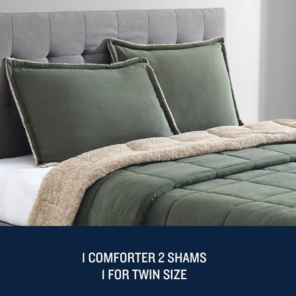 Nautica Beckett Suede-Textured Reversible Comforter-Sham Set