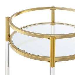 Convenience Concepts Royal Crest 2-Tier Round Glass Bar Cart