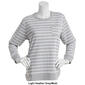 Womens Hasting & Smith Long Sleeve Striped French Terry Top - image 3