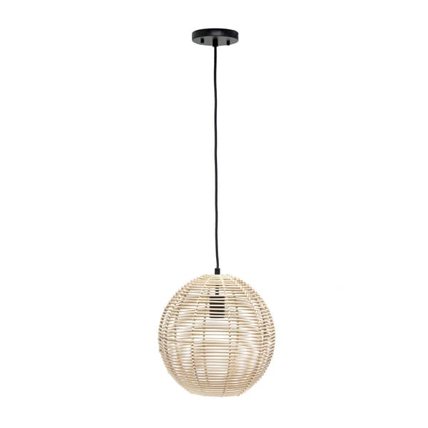 Lalia Home Ball Shaped Rattan Pendant Light Fixture
