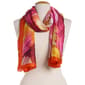 Womens Renshun Bright Silky Oblong Scarf - Pink - image 2