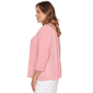 Plus Size Ruby Rd. Renaissance Romance 3/4 Sleeve Eyelet Blouse - image 3