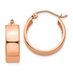 Gold Classics(tm) 14kt. Rose Gold 16x5.5mm Hoop Earrings