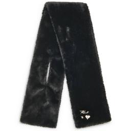 Womens Karl Lagerfeld Faux Fur Pull-Thru Scarf