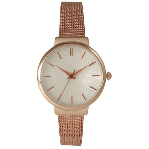 Womens Olivia Pratt Mesh Metal Strap Watch - 25783ROSE