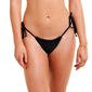 Juniors Cyn & Luca Solid String Tie Bikini Swim Bottoms - image 1