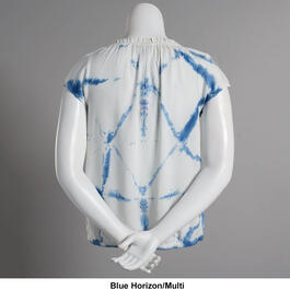 Plus Size Architect&#174; Tie Dye Elastic Hem Woven Blouse