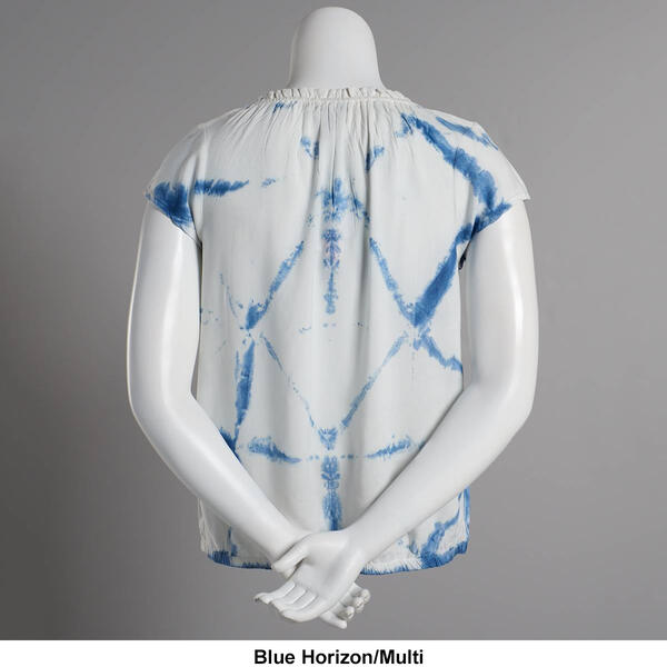 Womens Architect&#174; Tie Dye Elastic Hem Woven Top