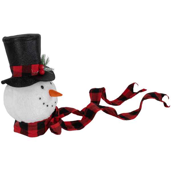 Northlight 12in. Plush Snowman in Top Hat Christmas Tree Topper