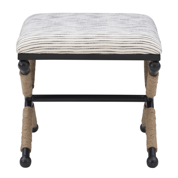 Linon Home Decor Ashburn Campaign Accent Striped Stool