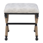 Linon Home Decor Ashburn Campaign Accent Striped Stool - image 3