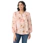 Womens Gloria Vanderbilt 3/4 Sleeve Button Floral Blouse - image 1