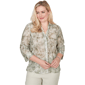 Womens Alfred Dunner Vintage Charm Tie Dye Monotone Floral Butto - image 1