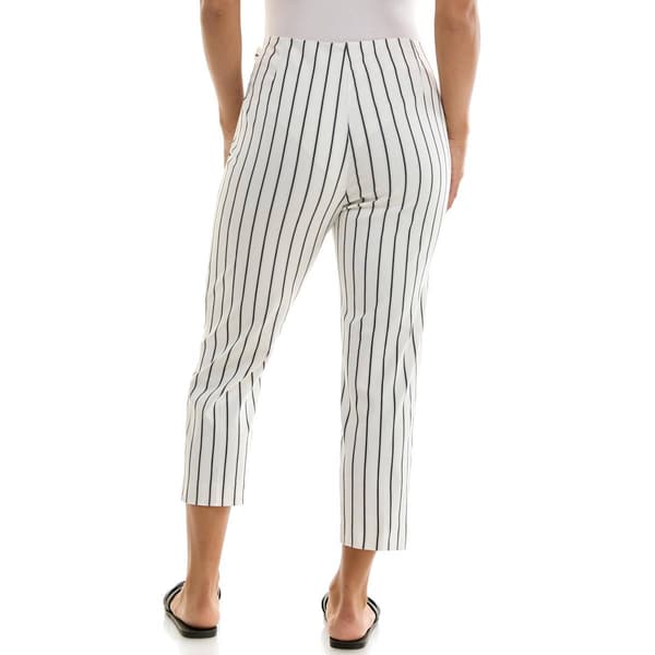 Womens Zac & Rachel Stripe Capris with Hardware
