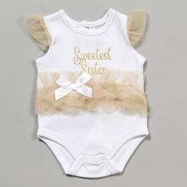 Baby Girl (NB-9M) Baby Essentials Sweetest Sister Tutu Bodysuit