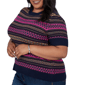 Plus Size Ruby Rd. English Countryside Mixed Fair Isle Sweater - image 5