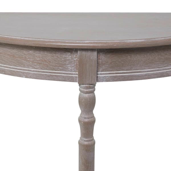 9th & Pike® Light Brown Traditional Half Moon Wood Console Table