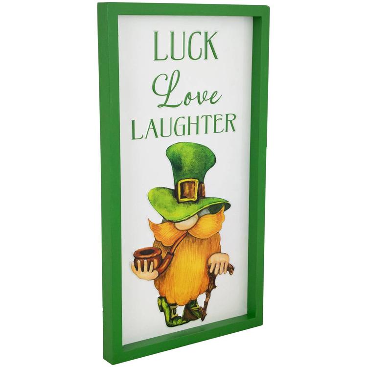 Northlight Seasonal Luck Love Laughter St. Patrick''s Wall Sign