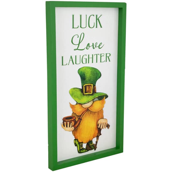 Northlight Seasonal Luck Love Laughter St. Patrick''s Wall Sign