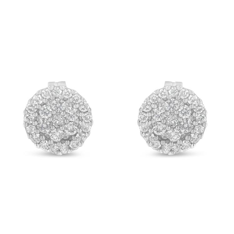 Diamond Classics™ 1/2ctw. Diamond Floral Cluster Stud Earrings