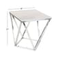 9th & Pike® Silver Marble and Stainless Steel Modern Accent Table - image 4