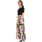Womens Ellen Weaver Solid/Floral Bottom Maxi Dress-Black/Taupe - image 3