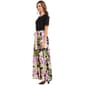 Petite Ellen Weaver Solid/Floral Bottom Maxi Dress-Black/Taupe - image 3