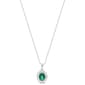 Nova Star(R) Sterling Silver 8x6mm Oval Lab Grown Emerald Pendant - image 1
