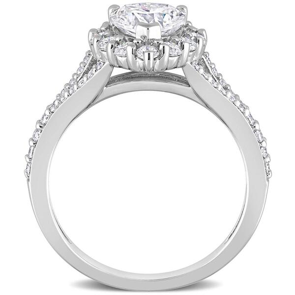 Gemstone Classics&#8482; 1 1/2kt. Moissanite Halo Engagement Ring