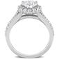 Gemstone Classics&#8482; 1 1/2kt. Moissanite Halo Engagement Ring - image 3