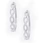 Gianni Argento Sterling & Diamond Infinity Hoop Earrings - image 1