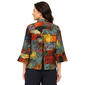Plus Size Ali Miles 3/4 Flounce Sleeve Abstract Blouse - image 2