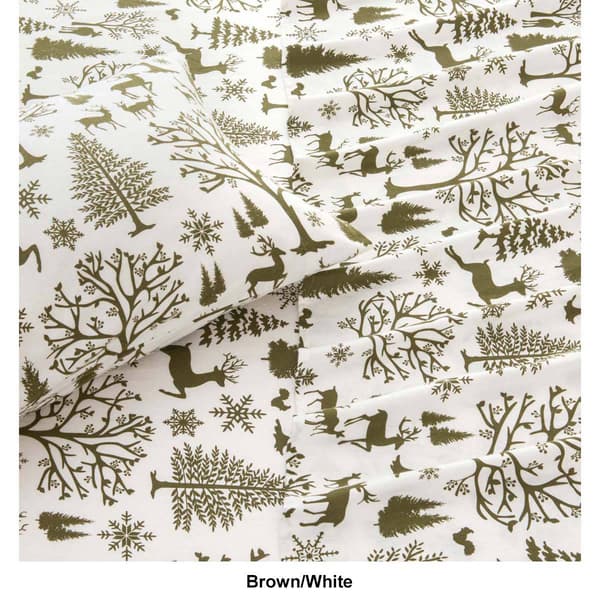 Freshfolds Premium Cotton Flannel Enchanted Woods 4pc. Sheet Set