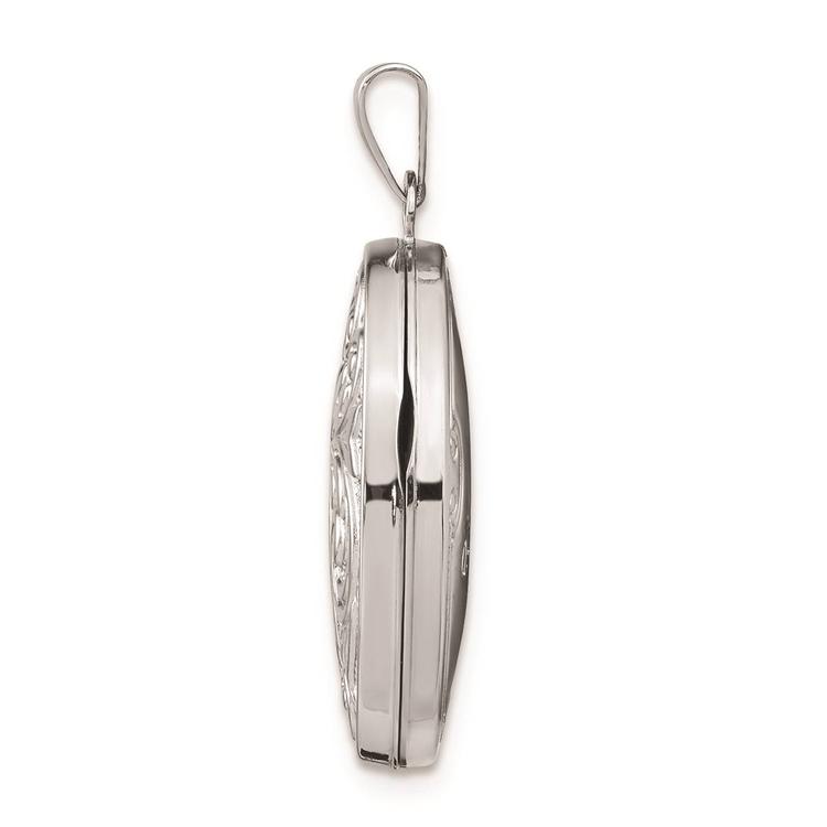 Gold Classics™ 14kt. White Gold Reversible Love You Always Locket