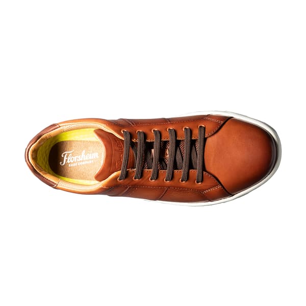 Mens Florsheim Crossover Lace To Toe Fashion Sneakers - Cognac