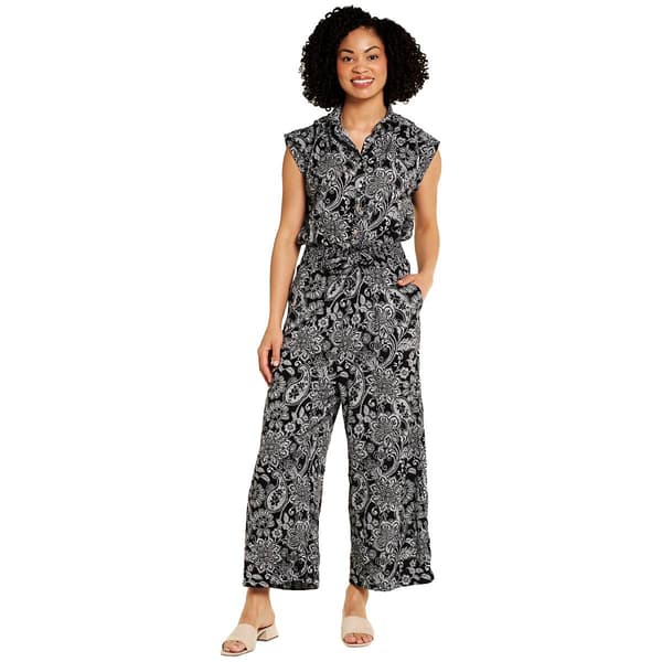 Womens Nautica Sleeveless Batik Paisley Jumpsuit