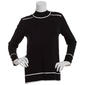 Petite Retrology Mock Neck Sweater with Piping - image 5