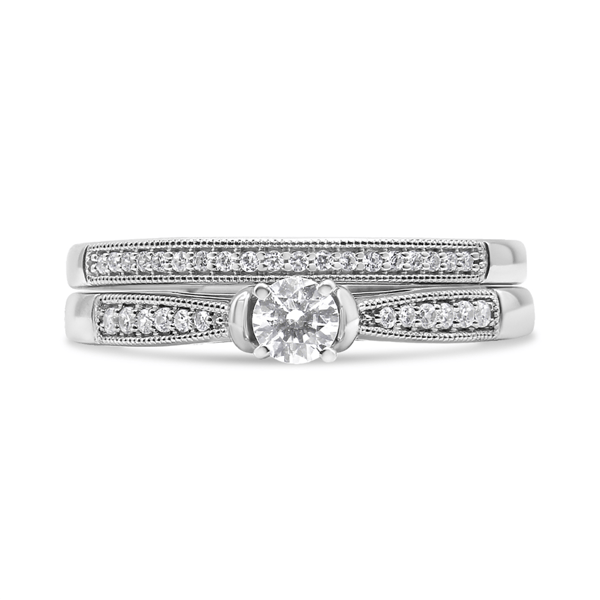 Haus of Brilliance Diamond Classic Engagement Ring Bridal Set