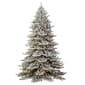 Puleo International 7.5ft. Flocked Fir Artificial Christmas Tree - image 1