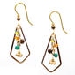 Silver Forest Autumn-Colored Bead Cascade Earrings - image 1